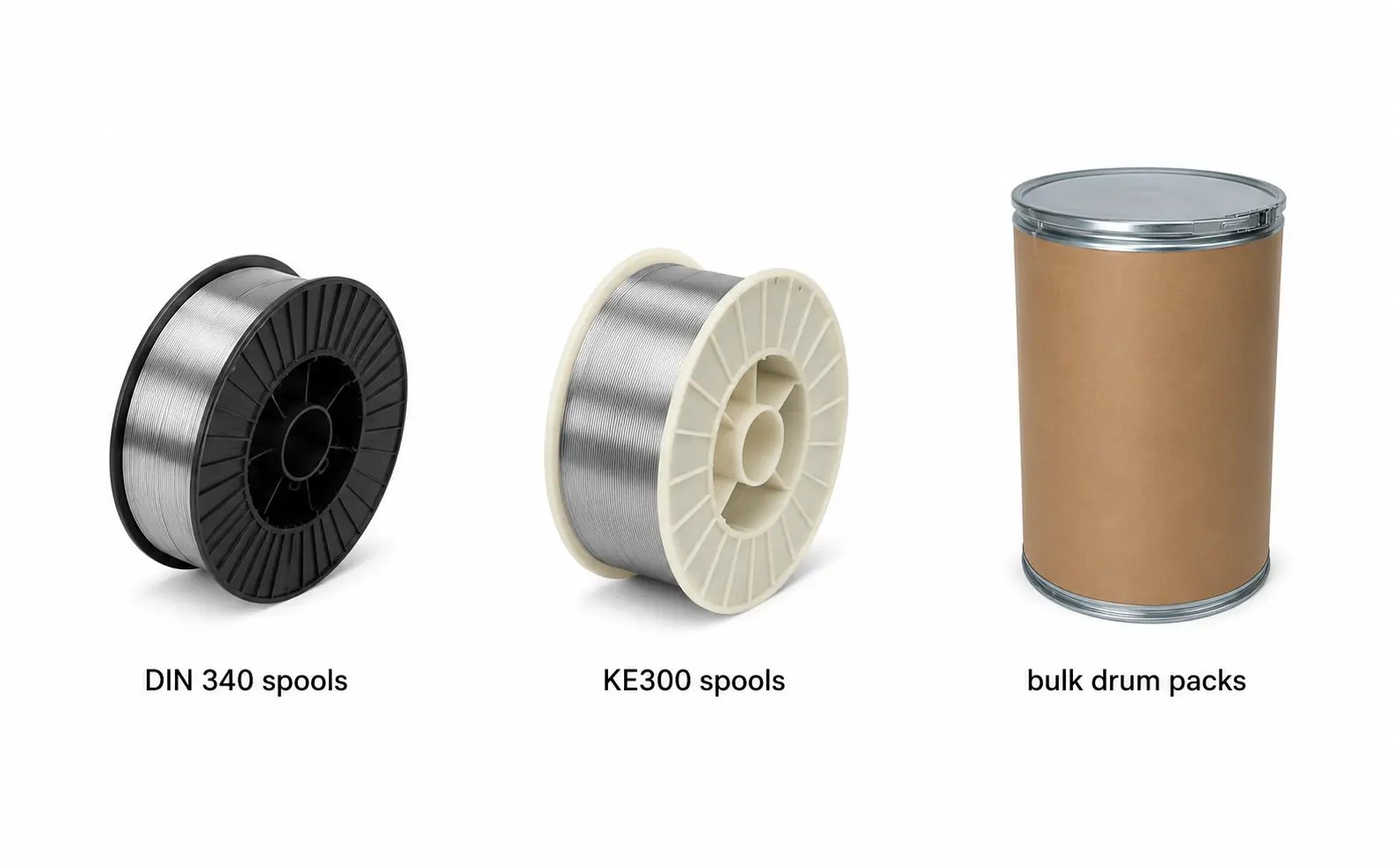 Zinc wire spool sizes DIN 340 KE300 and 250kg drum packaging for thermal spray export Zinc wire spool sizes DIN 340 KE300 and 250kg drum packaging for thermal spray export